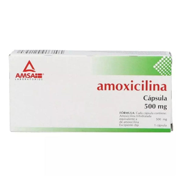 Amoxicilina 500 mg tabletas con 12 (amsa)