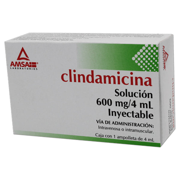 Clindamicina inyectables 600 mg ampolletas con 1(amsa)