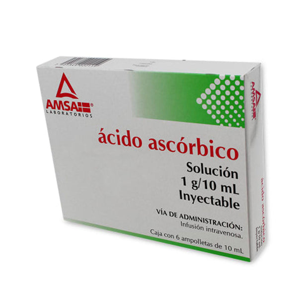 Acido ascorbico 1 g./10 ml. ampolletas con 6 (amsa)