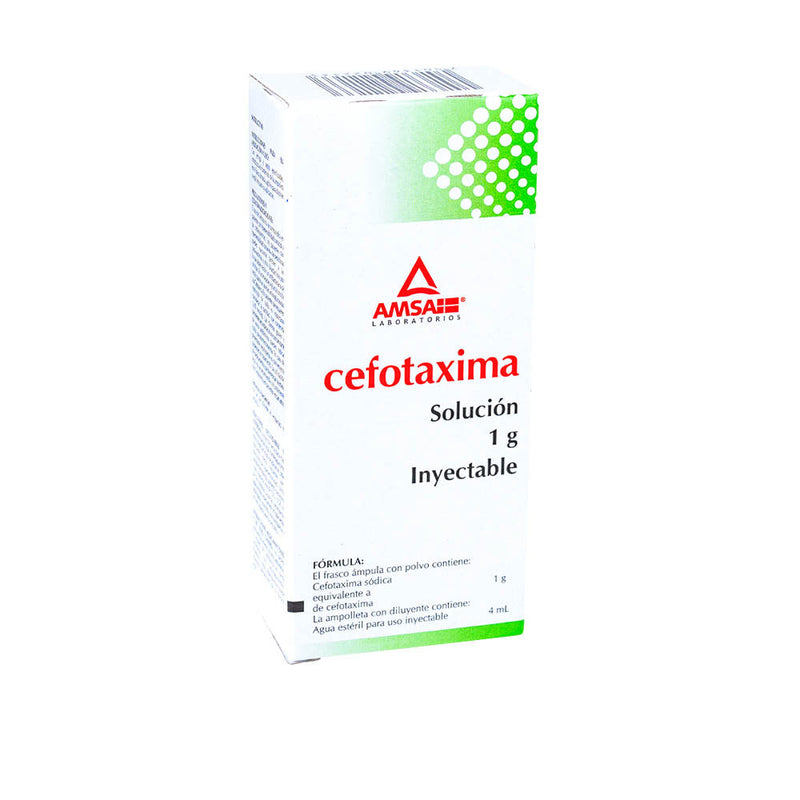 Cefotaxima 1 g./4 ml. ampolletas im con 1 (amsa)