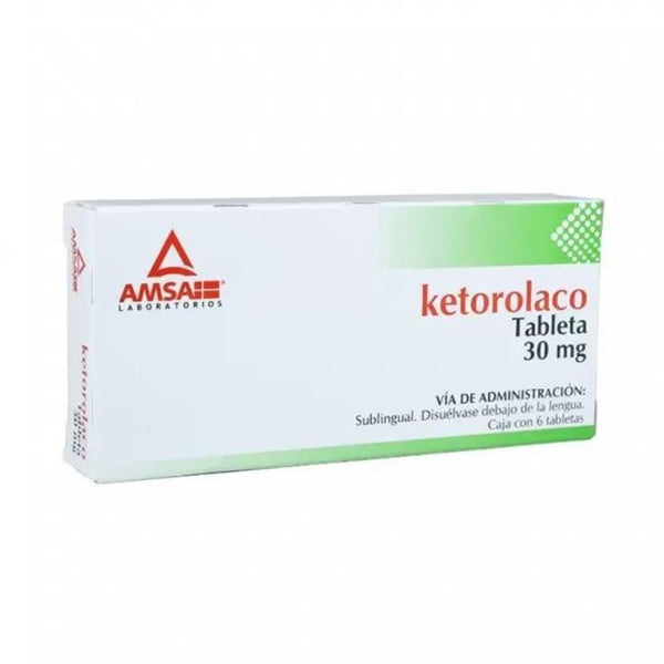 Ketorolaco 30 mg. tabletas con 6 (amsa)