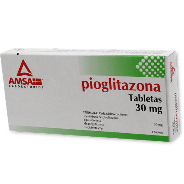 Pioglitazona 30 mg tabletas con 7 (amsa)