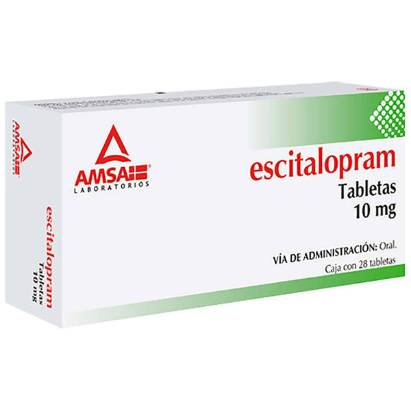 Escitalopram 10 mg tabletas con 28 (amsa)