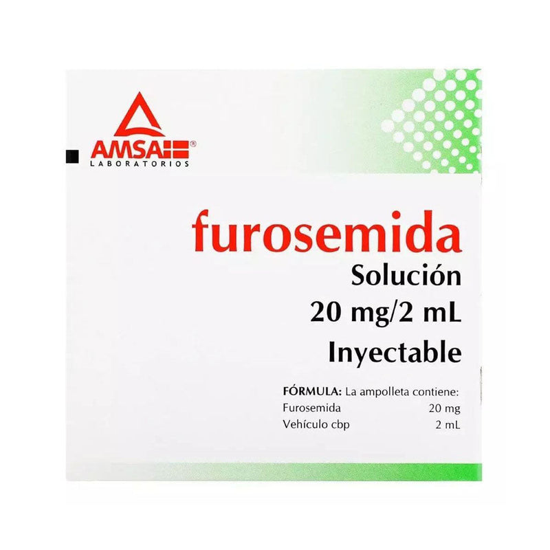 Furosemida 20 mg./2 ml. ampolletas con 5 (amsa)