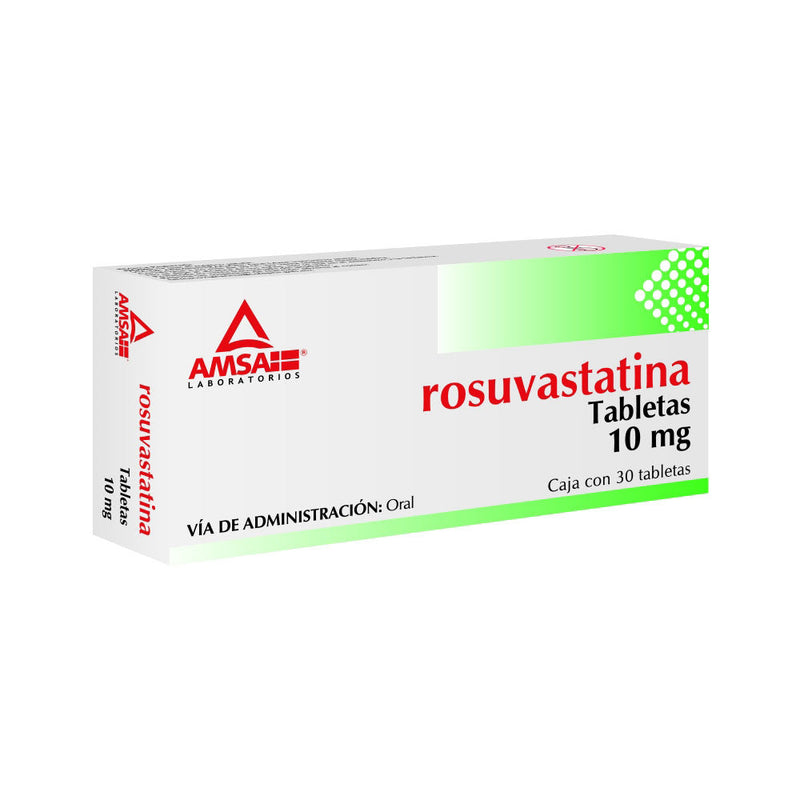 Rosuvastatina 10 mg tabletas con 30 (amsa)