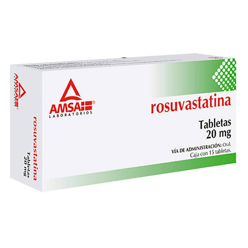 Rosuvastatina 20 mg tabletas con 15 (amsa)