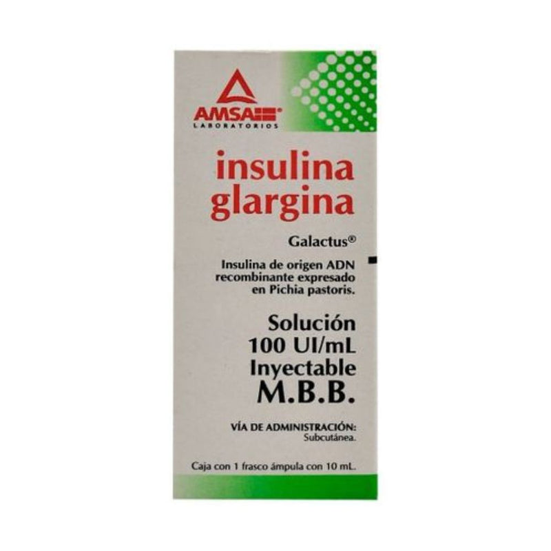 Insulina glargina 100 ui 10 ml frasco con 1 (amsa)