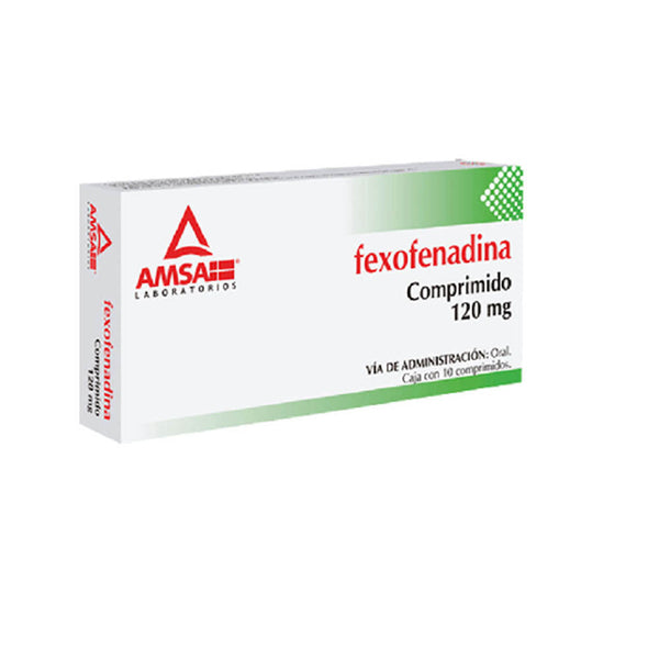 Fexofenadina 120mg comprimidos con 10 (amsa)