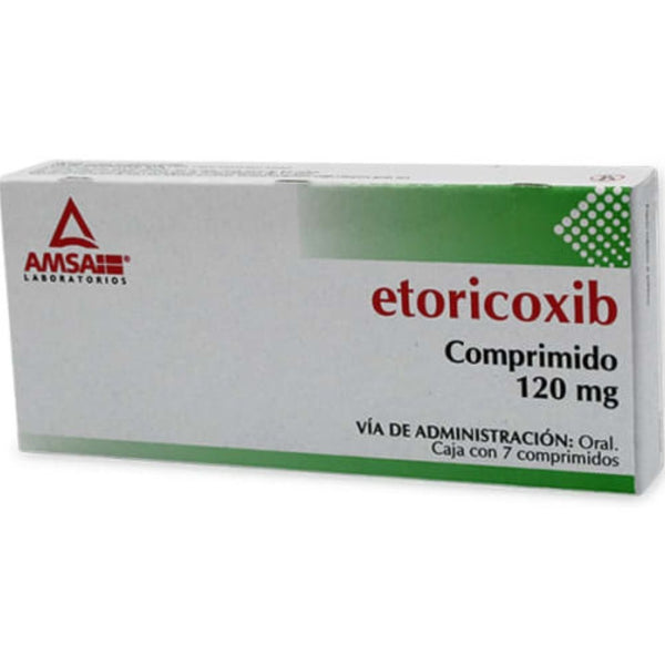 Etoricoxib 120 mg comprimidos con 7 (amsa)
