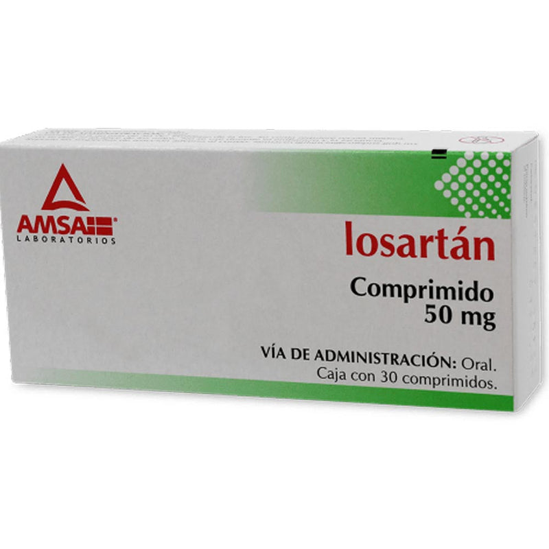 Losartan 50 mg tabletas con 30 (amsa)