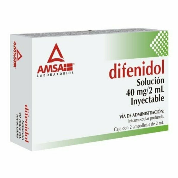 Difenidol inyectables 40mg ampolletas con 2 (amsa)