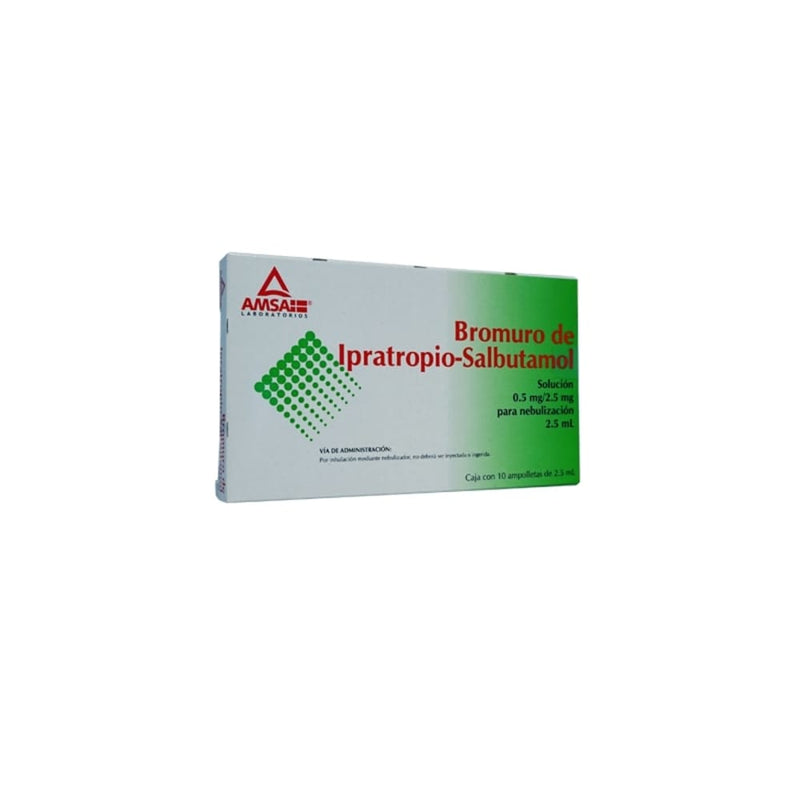 Ipratropio-salbutamol 0.5/3 mg inyectables con 1 (amsa)
