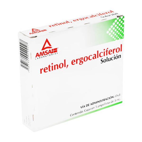 Retinol-ergocalciferol 6000/400 ampolletas con 13 ml (amsa)