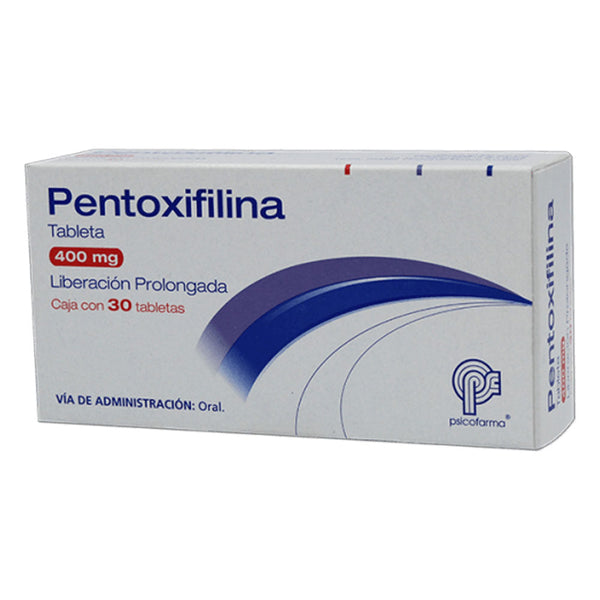 Pentoxifilina 400 mg. tabletas con 30 (psicofarma)