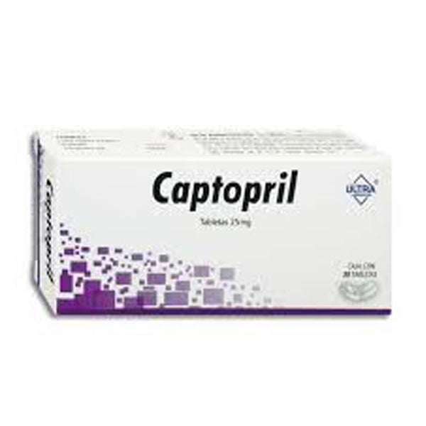 Captopril 25 mg. tabletas con 30 (psicofarma)