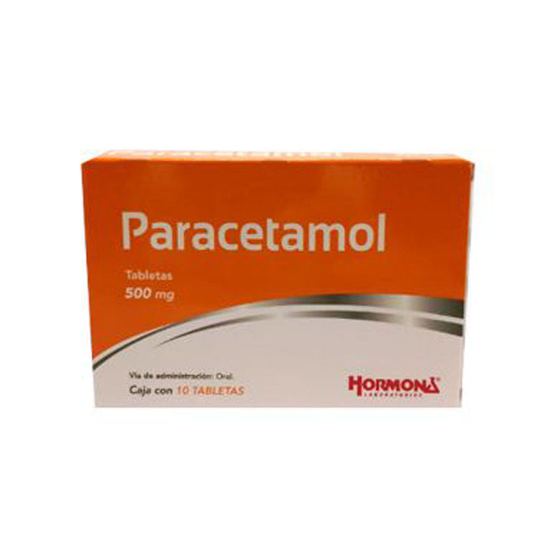 Paracetamol 500 mg. capsulas con 10 (hormona)