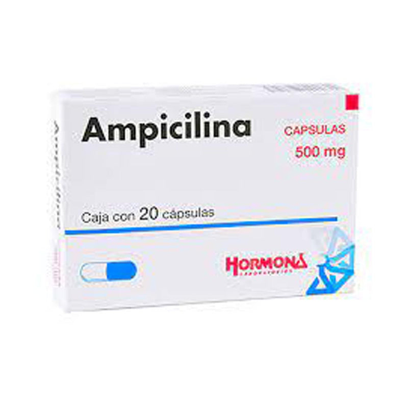 Ampolletasicilina 500 mg. capsulas con 20 (hormona) *a
