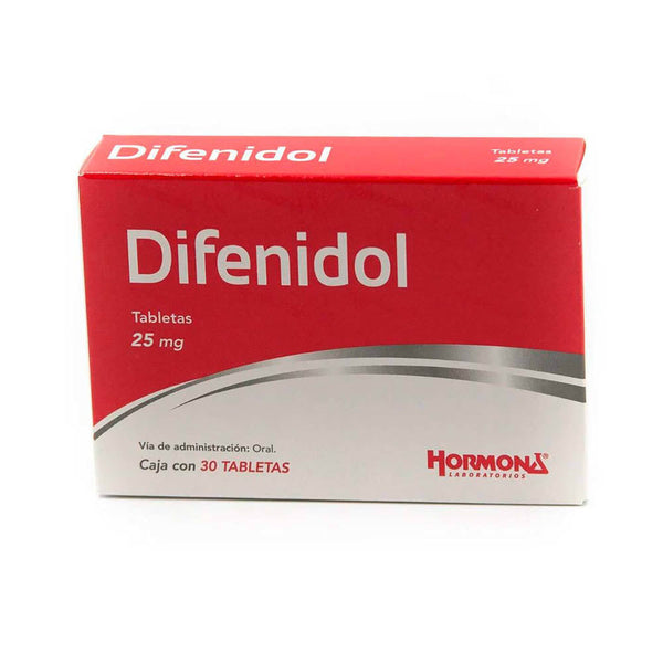 Difenidol 25mg tabletas con 30 (difenidol)