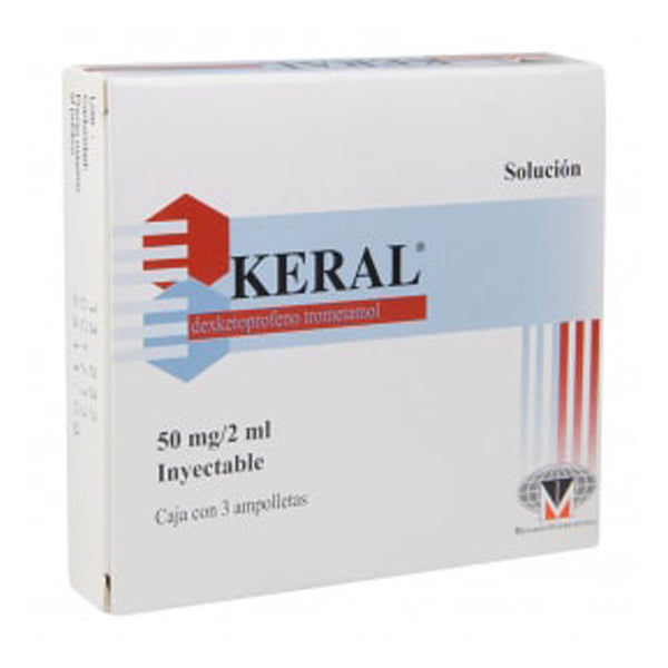 Keral solucion inyectables 3ampolletas 50mg/2ml
