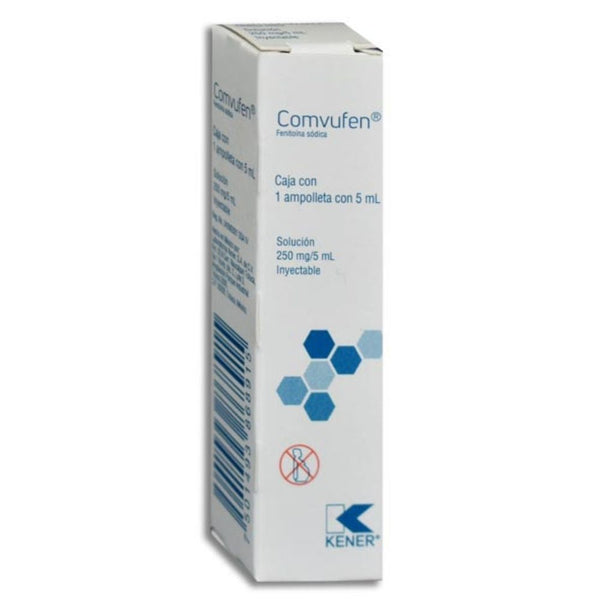 Fenitoina inyectables 250 mg ampolletas con 1(comvufen)