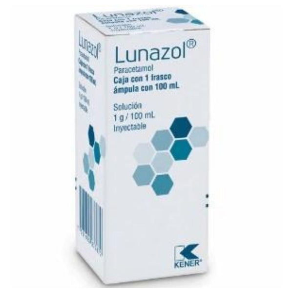Paracetamol inyectables 1gr ampolletas con 1(lunazol)