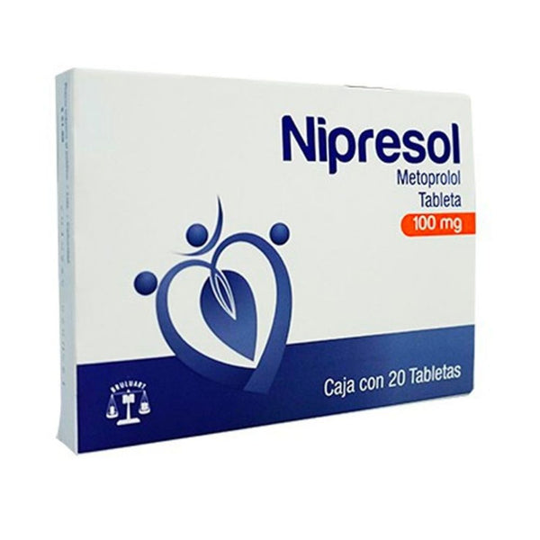 Metoprolol 100 mg. tabletas con 20 (nipresol)
