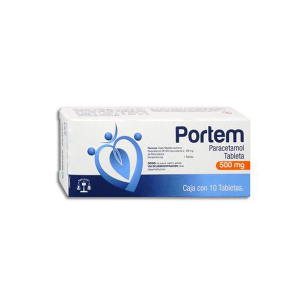 Paracetamol 500 mg. tabletas con 10 (portem)