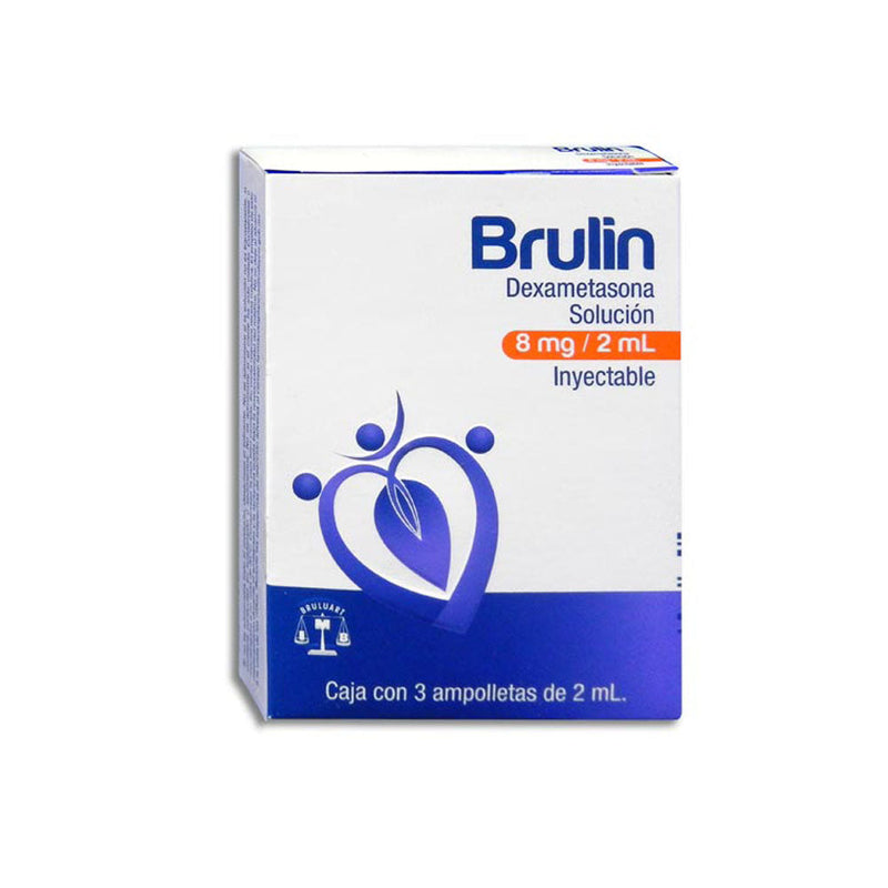Dexametasona 8 mg./2 ml. ampolletas con 3 (brulin)