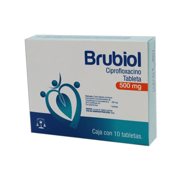 Ciprofloxacino 500 mg. tabletas con 10 (brubiol) *a