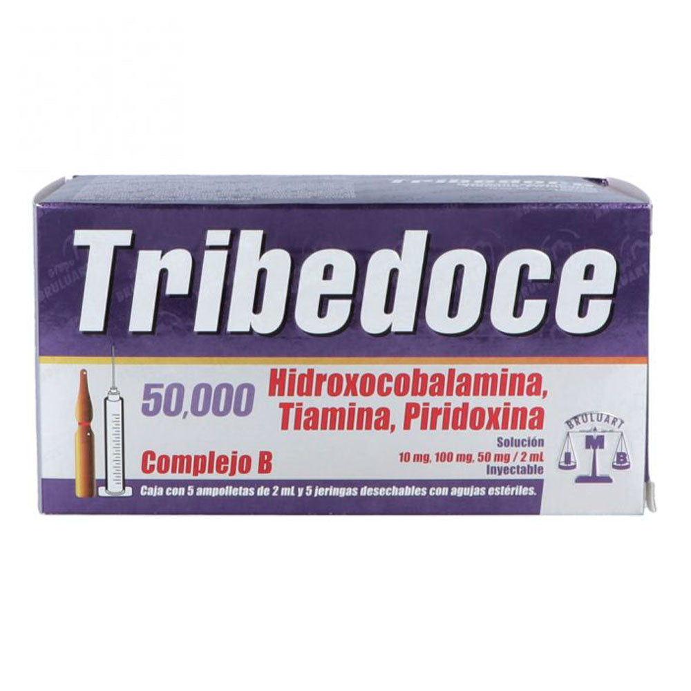 Hidroxocobalamina-tiamina-piridoxina 10000mcg/100mg/50mg 5ampolletas2m