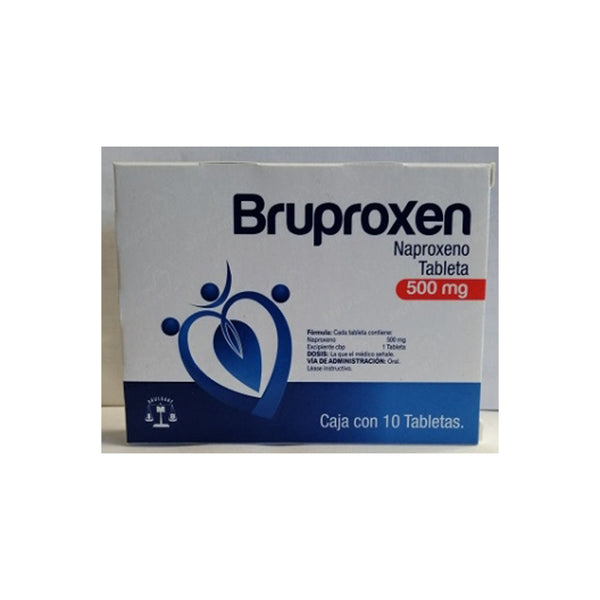 Naproxeno 500 mg. tabletas con 10 (bruproxen)