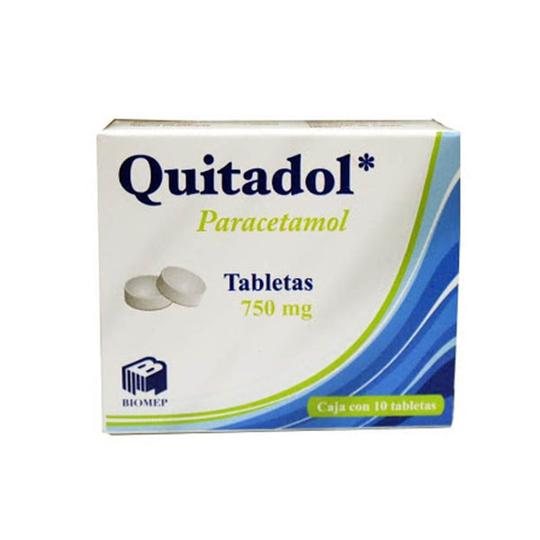 Paracetamol 750mg 10tabletas (quitadol)