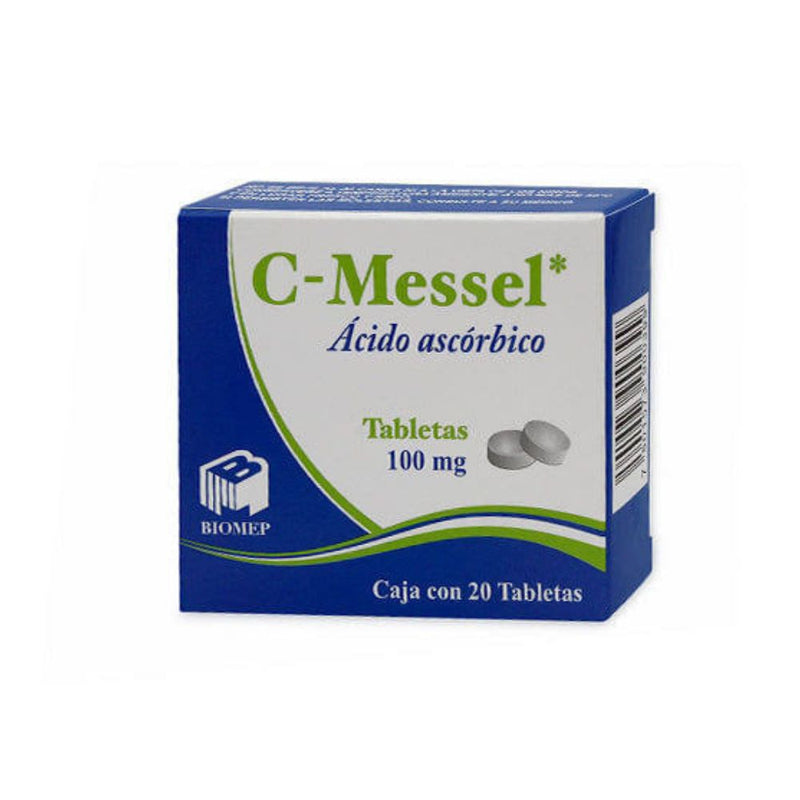 Acido ascorbico 100 mg. tabletas con 20 (c messel)