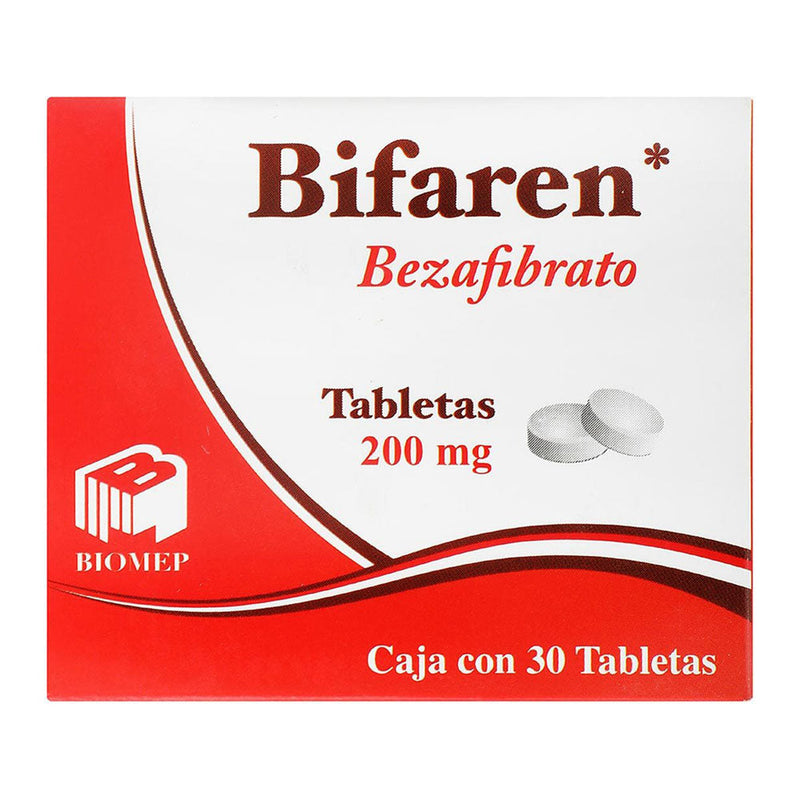 Bezafibrato 200 mg. tabletas con 30 (bifaren)