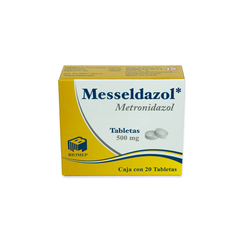 Metronidazol 500 mg. tabletas con 30 (messeldasolucion)