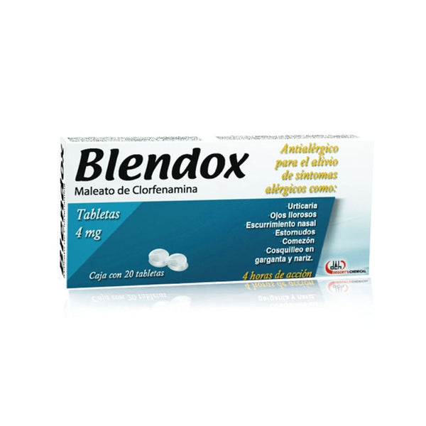 Clorfenamina 4mg tabletas con 20 (blendox)
