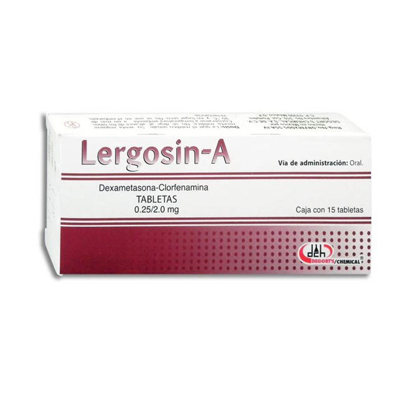 Dexametasona-clorferinamina 0.25/2.0mg 15tabletas (lergosin a)