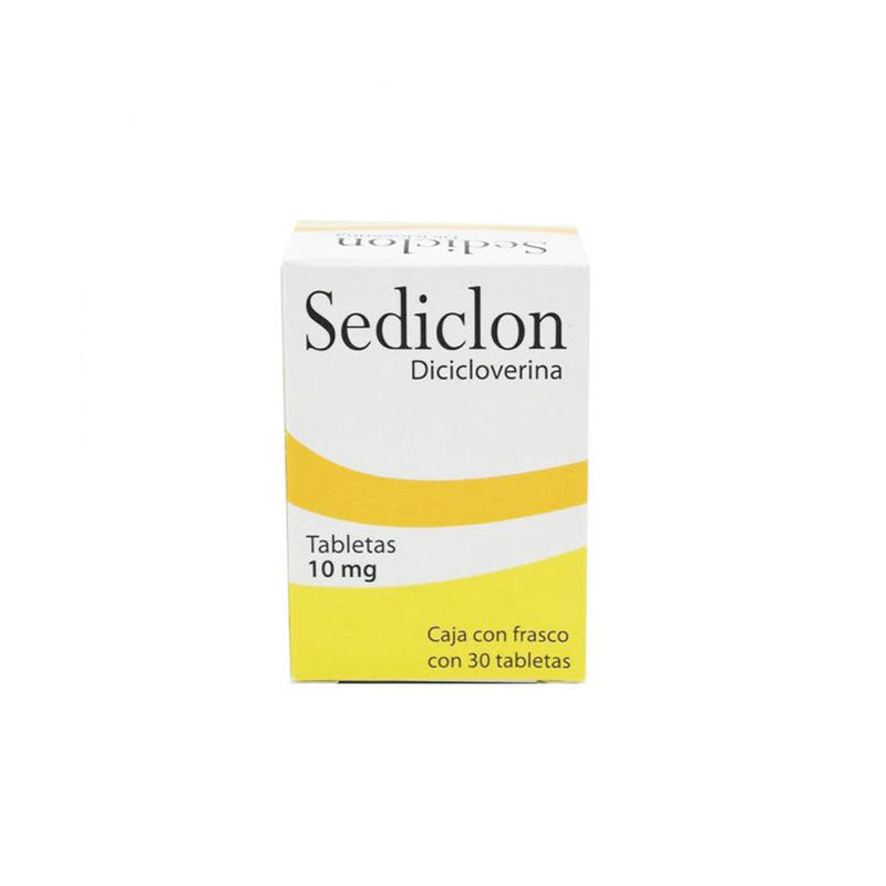 Dicicloverina 10mg tabletas con 30 (sediclon)