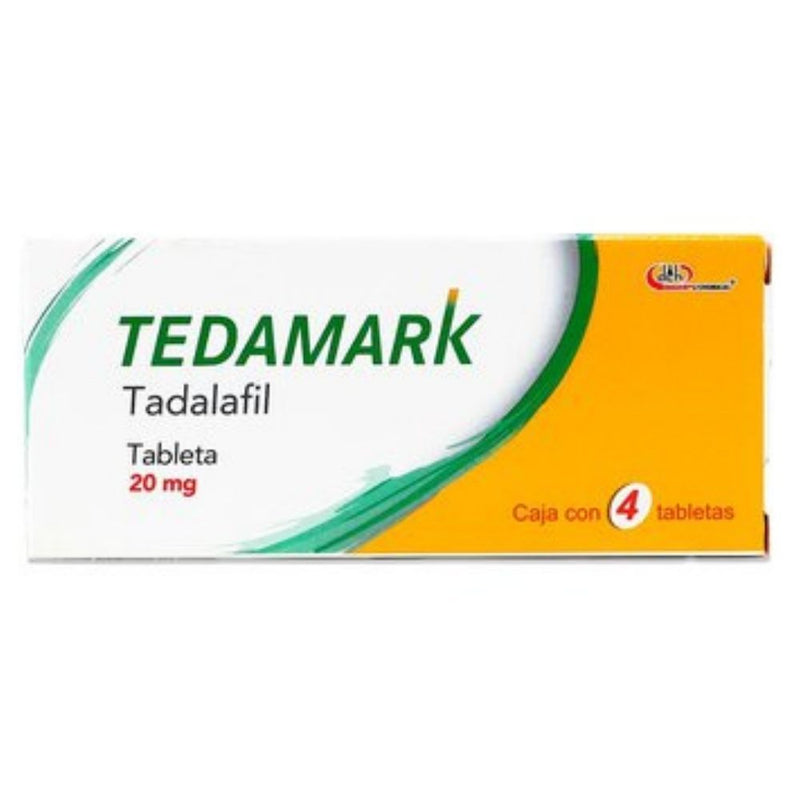 Tadalafil 20 mg tabletas con 4 (tedamark)
