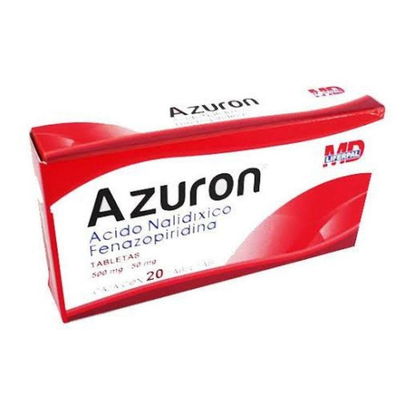 Acido nalidixico-fenazopiridina 500 mg./50 mg. tabletas con 20 (azuron)