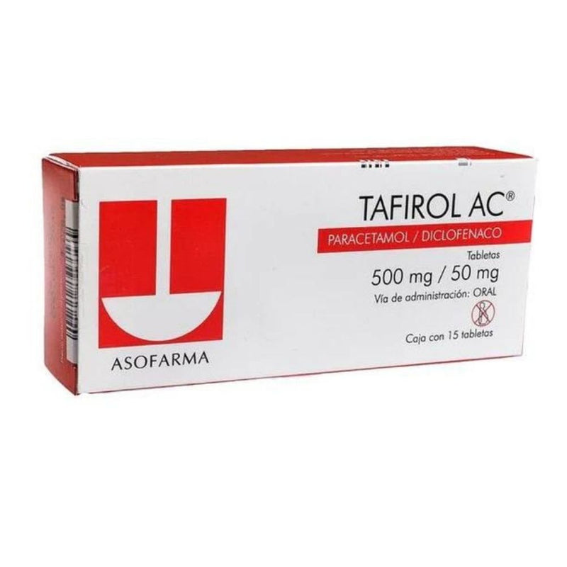 Tafirol ac 15 tabletas 500/50mg