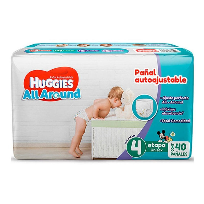 Pan huggies all around e4 unix 40 piezas