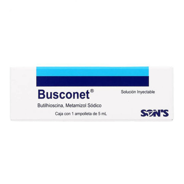 Butilhioscina-metamizol 20 mg./2.5 g./5 ml. ampolletas con 1 (busconet)