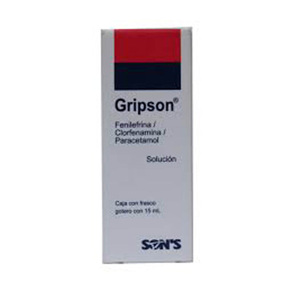 Paracetamol-clorfenamina-fenilefrina 60 mg./2 mg./5 mg./1 ml. gotas con 15 (gripson)