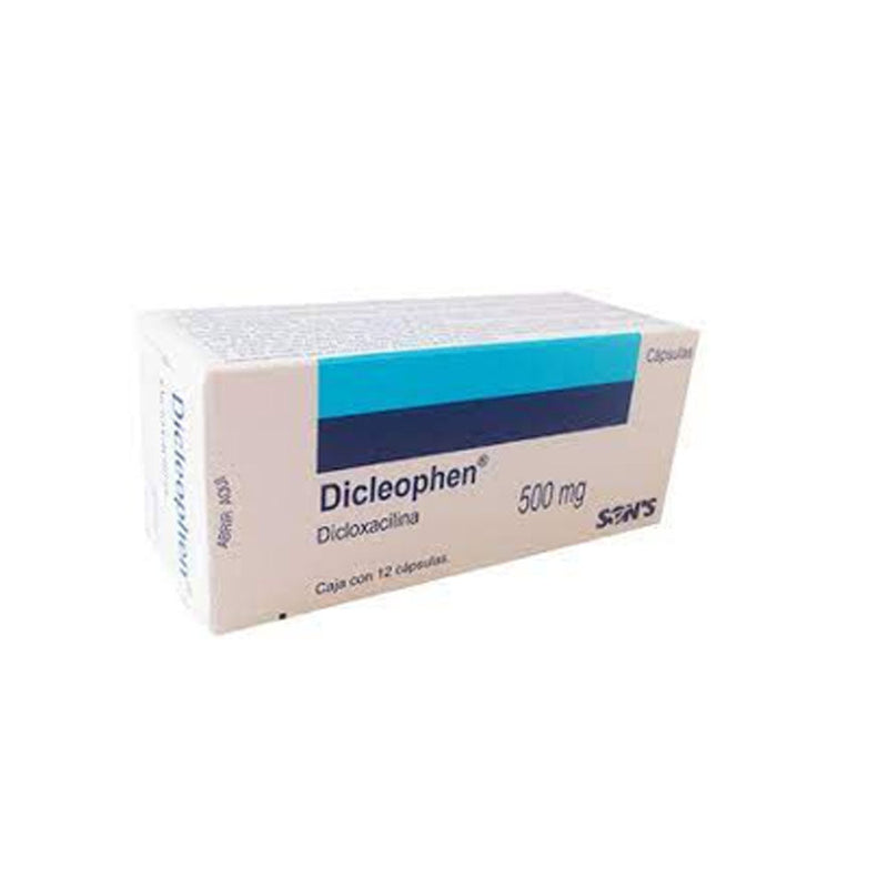 Dicloxacilina 500 mg. capsulas con 12 (dicleophen) *a