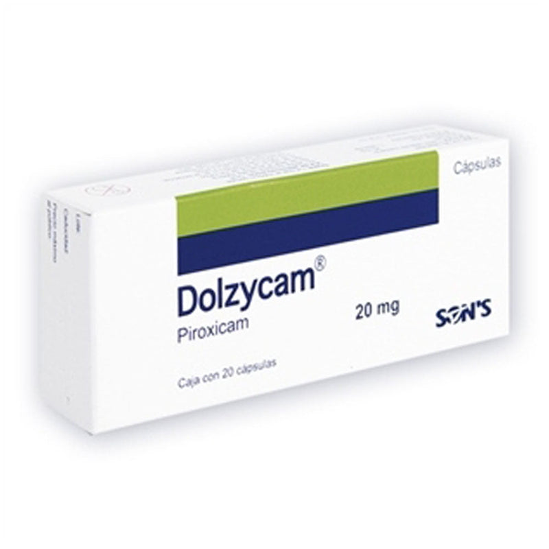 Piroxicam 20mg capsulas con 20 (dolzycam)