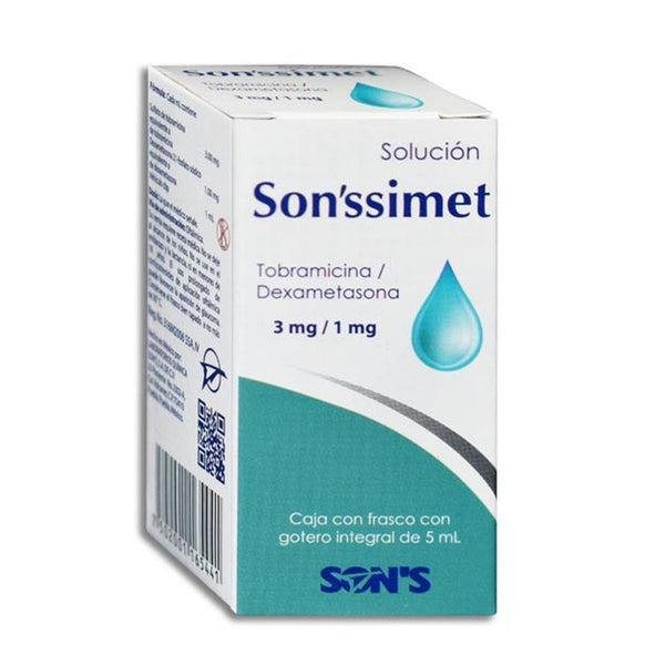 Tobramicina-dexametasona oftalmico 3/1 mg solucion 5ml (sonssimet)
