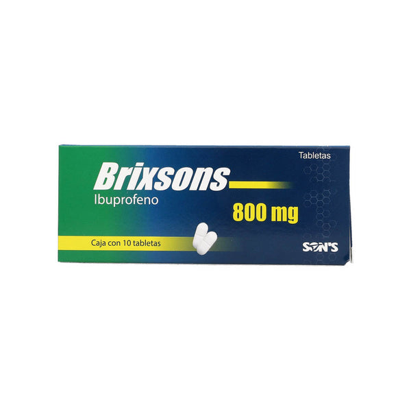 Ibuprofeno 800 mg tabletas con 10 (brixsons)