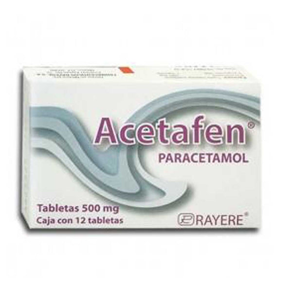 Paracetamol 500 mg. tabletas con 12 (acetafen)