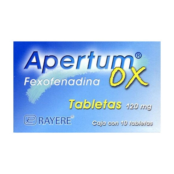 Fexofenadina 120mg tabletas con 10 (apertum)